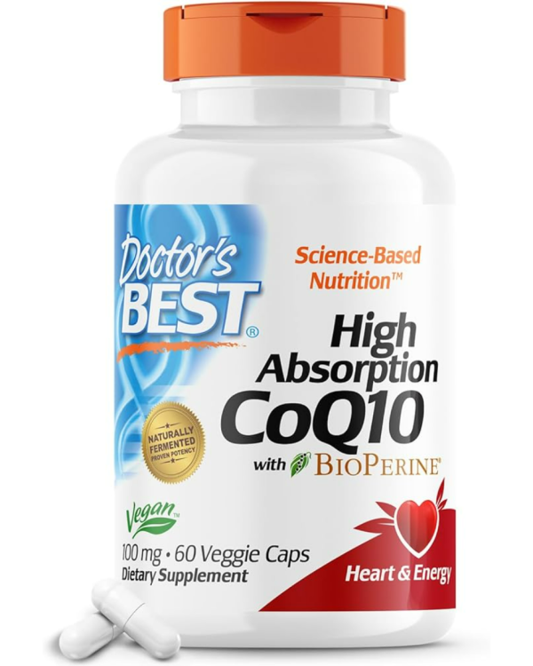 DOCTOR'S BEST High Absorption CoQ10 with BioPerine 100mg - 60 Capsules