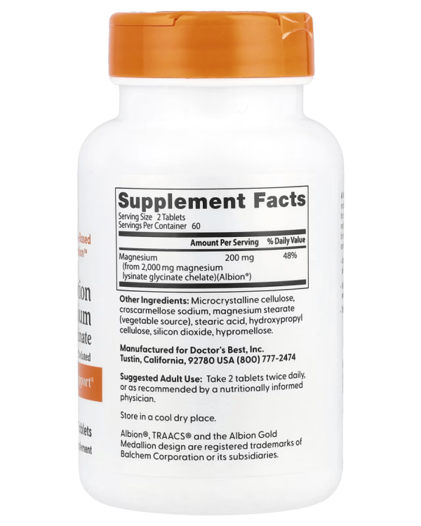 DOCTOR'S BEST High Absorption Magnesium Glycinate - Image 2